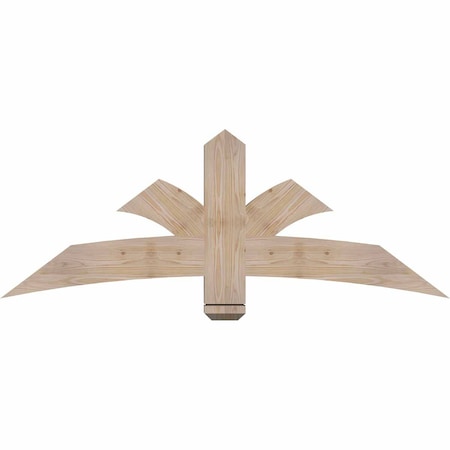 Ekena Millwork Davenport Smooth Timber Gable Bracket, Douglas Fir, 60"W x 22"H x 3 1/2"D x 5 1/2"F, 9/12 Pitch GBW060X22X0406DAV00SDF